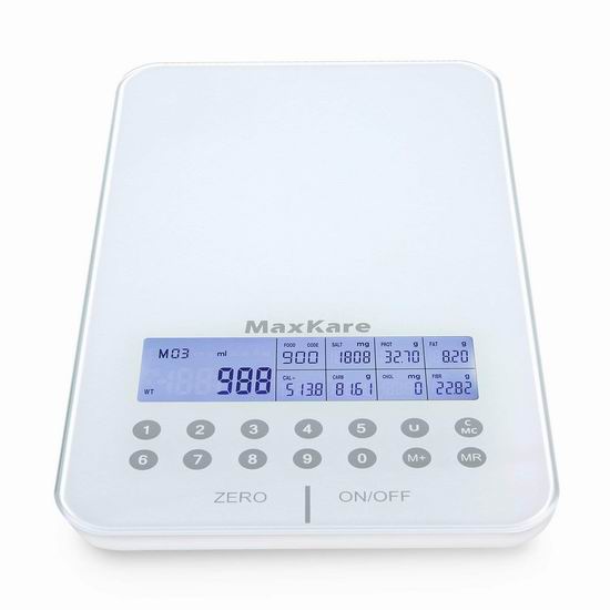  MaxKare 食物营养 智能分析秤 19.99加元限量特卖！