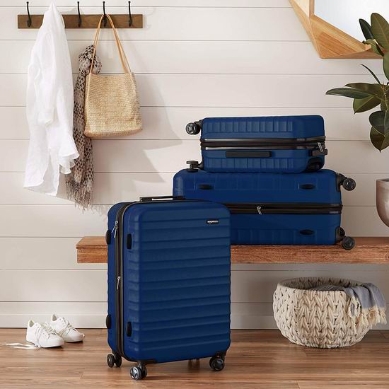  历史新低！AmazonBasics 20/28寸 可扩展 硬壳 拉杆行李箱2件套 98加元包邮！