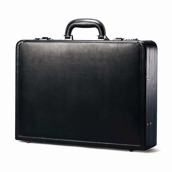  Samsonite 新秀丽 时尚黑色皮制密码箱6.5折 116.66加元包邮！