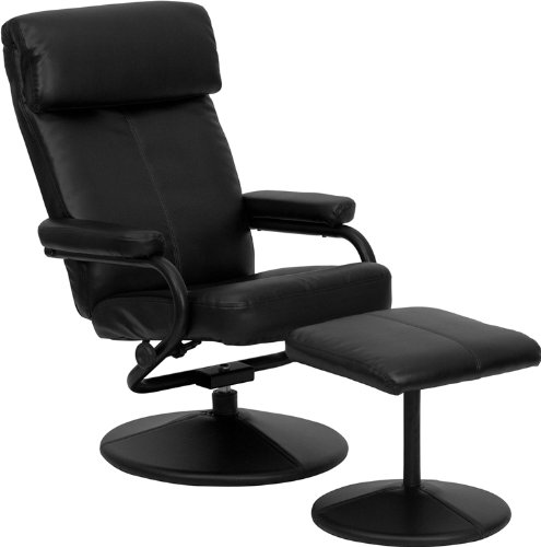  Flash Furniture BT-7863-BK-GG 黑色皮制舒适躺椅+脚踏5.2折 151.9加元包邮！