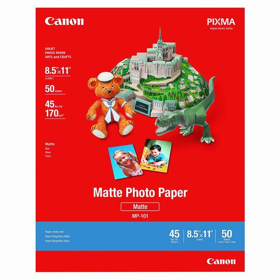  金盒头条：精选多款 Canon 佳能 多尺寸照片打印纸5折起！低至4.79加元！
