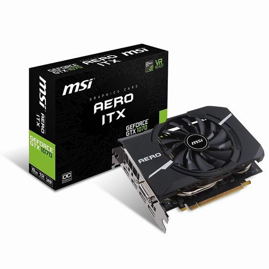  历史新低！MSI 微星 Gaming GeForce GTX 1070 AERO ITX  8GB GDDR5 游戏显卡 449.97加元包邮！