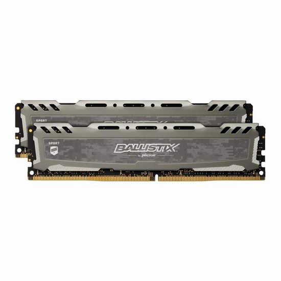  历史新低！Ballistix 铂胜 Sport LT 16GBx2（32GB） DDR4 台式机内存条 149.21加元包邮！