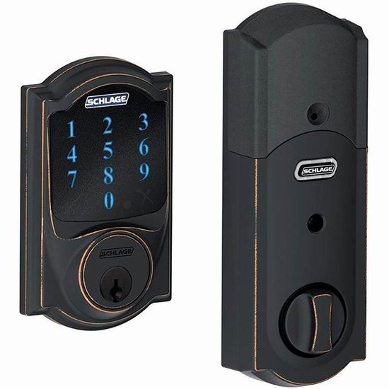  Schlage BE469NXCEN619 触控式电子智能密码警报锁 152.86加元包邮！