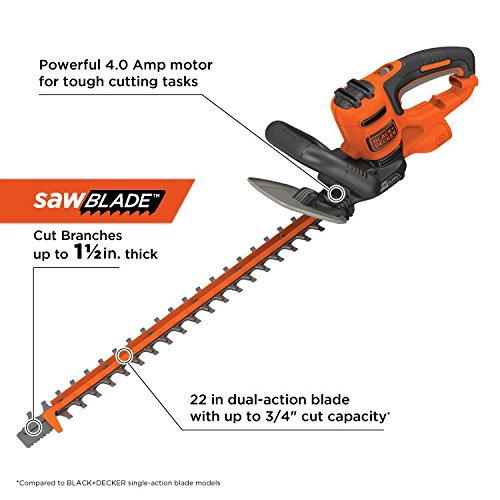  白菜价！历史新低！BLACK+DECKER BEHTS400 22英寸电篱笆剪2.2折 48.87加元包邮！