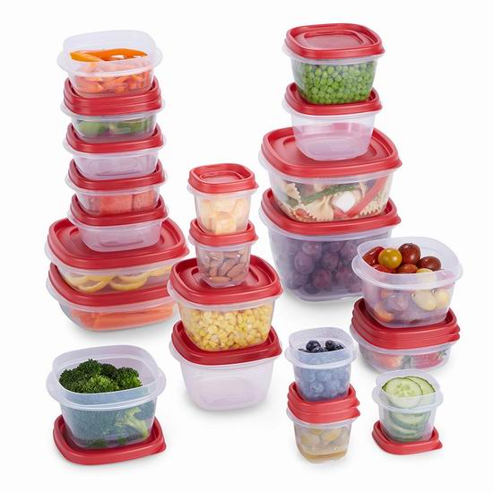  历史新低！Rubbermaid Easy Find Lids 易开保鲜盒42件套4.2折 25.74加元！