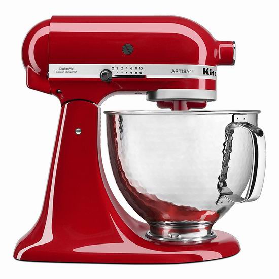  KitchenAid 厨宝 KSM150PSHER Artisan 名厨系列 帝国红 5夸脱厨师机6折 329.99加元包邮！