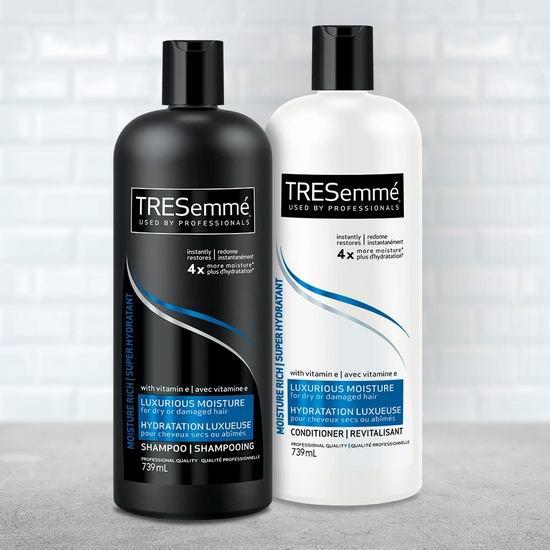  英国 TRESemmé 炫诗 深层保湿滋润洗发水/护发素（739ml）3.77加元！