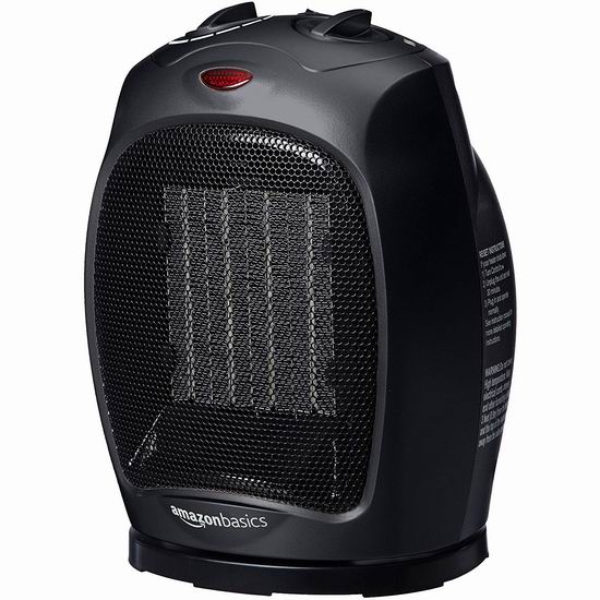  历史新低！AmazonBasics DQ078 1500瓦 一机两用 黑色陶瓷电取暖器/电风扇4.3折 25.86加元！
