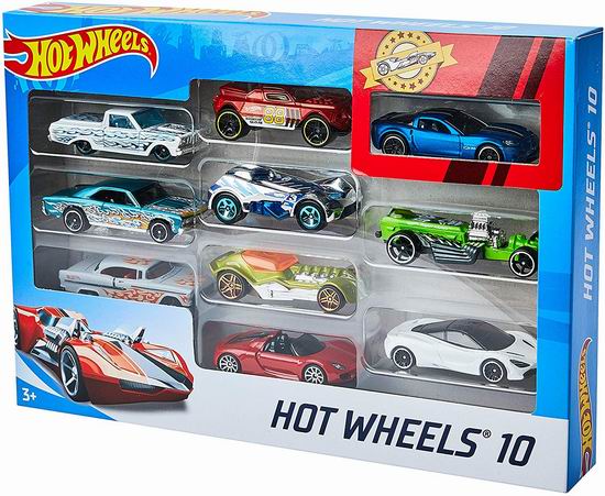  Hot Wheels 迷你玩具车10件套 14.22加元（原价 22.99加元）