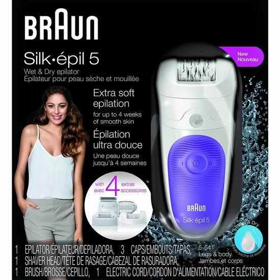  历史新低！Braun 德国博朗 Silk-epil 5 5-541 美体脱毛刀 78.59加元包邮！