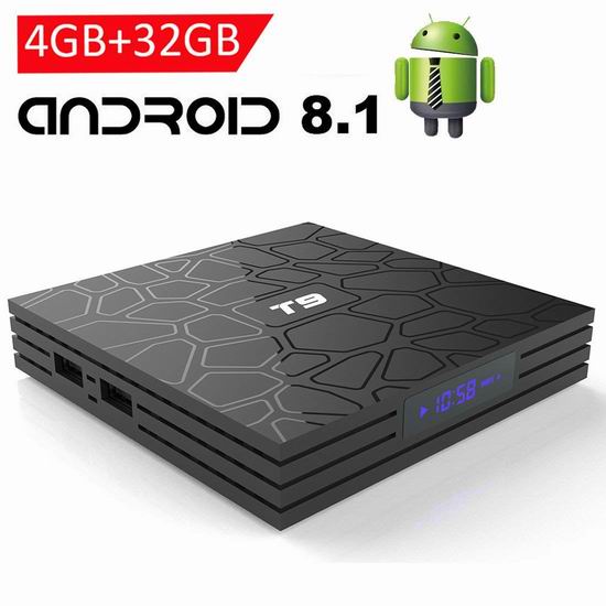  EASYTONE Android 8.1 4K超高清流媒体播放器/网络电视机顶盒（4GB/32GB） 48.44加元限量特卖并包邮！