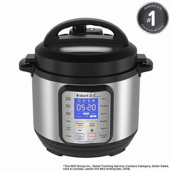  Instant Pot DUO Plus 3夸脱 9合一多功能电压力锅 85.04加元包邮！
