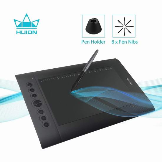  历史新低！Huion 绘王 H610 Pro 专业级2048级压感 电脑绘图平板5.5折 49.99加元包邮！