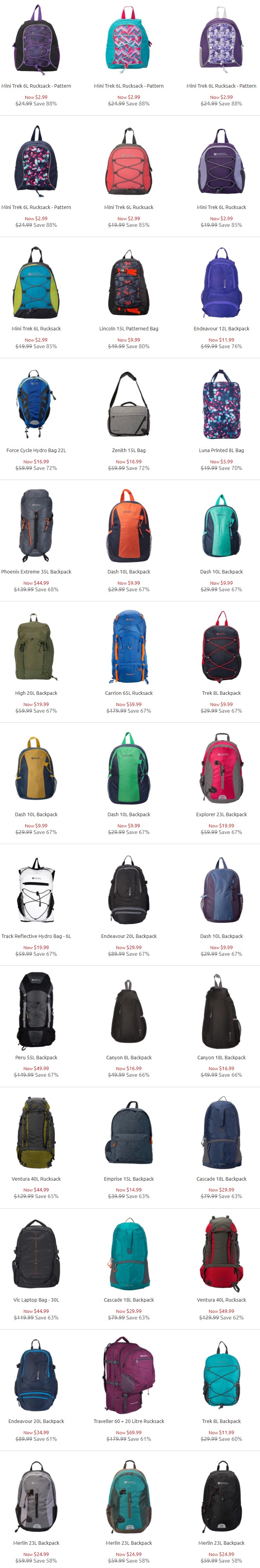 Mountain warehouse endeavour 20l deals