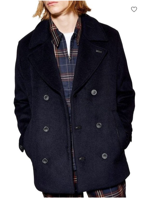  TOPMAN 羊毛混纺双排扣外套5折 89.5加元，买一送一！相当于44.75加元！