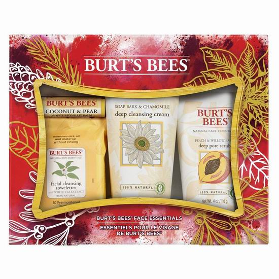  历史新低！Burt's Bees 小蜜蜂 天然面部唇部护理4件套超值装 13.79加元！