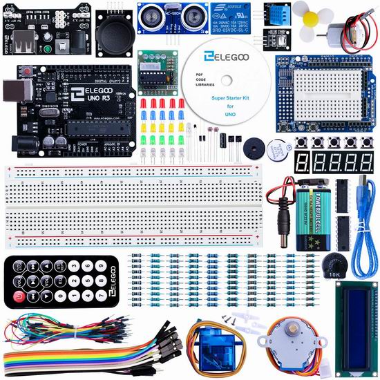  历史新低！Elegoo UNO R3 超级入门套件5折 29.99加元！