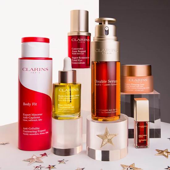  Clarins 娇韵诗 全场最高7折+满100加元送4件套礼包，入圣诞超值装、双萃精华！