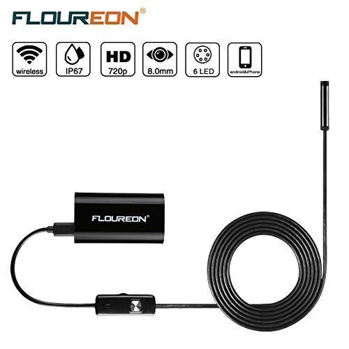  历史新低！FLOUREON WiFi无线 5米 防水内窥镜/蛇管相机 19.99加元清仓！