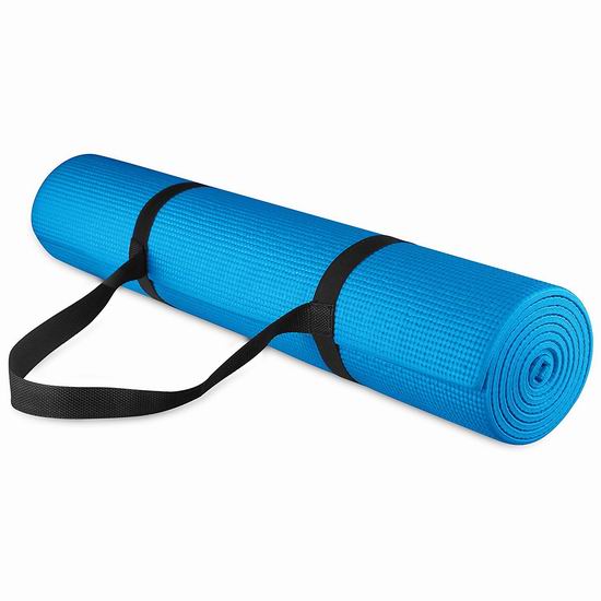  历史新低！BalanceFrom GoYoga 1/4英寸 蓝色 多用途防撕裂瑜伽垫4.4折 12.97加元！