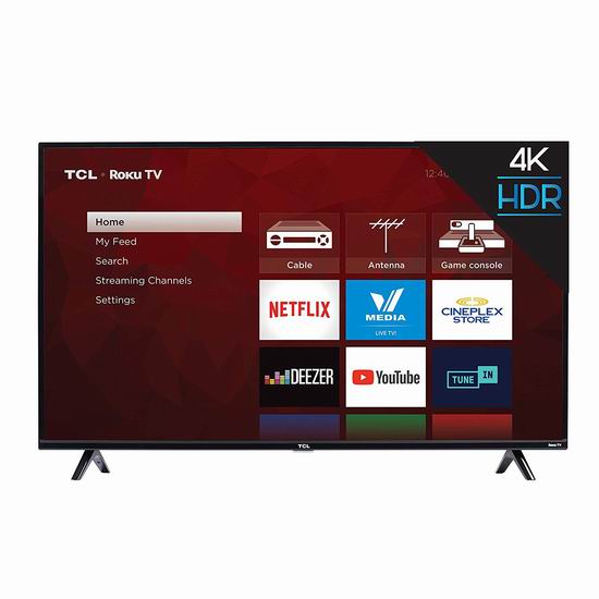  TCL 50S425-CA 50英寸 4K超高清智能电视 379.99加元包邮！