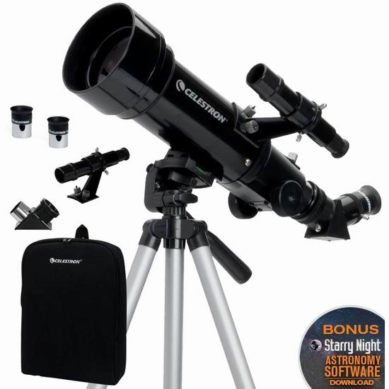  Celestron 星特朗 Travel 旅行者 Scope 70 天文望远镜5.8折 87.98加元包邮！探索宇宙奥秘！