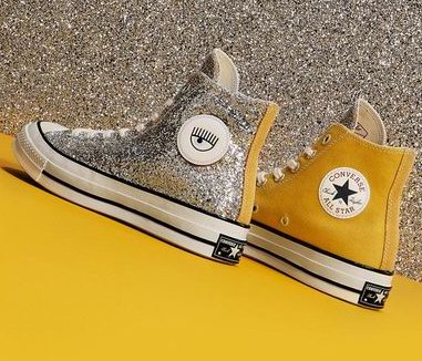  Converse x Chiara Ferragni 高帮大眼睛帆布鞋 78.75加元，原价 150加元