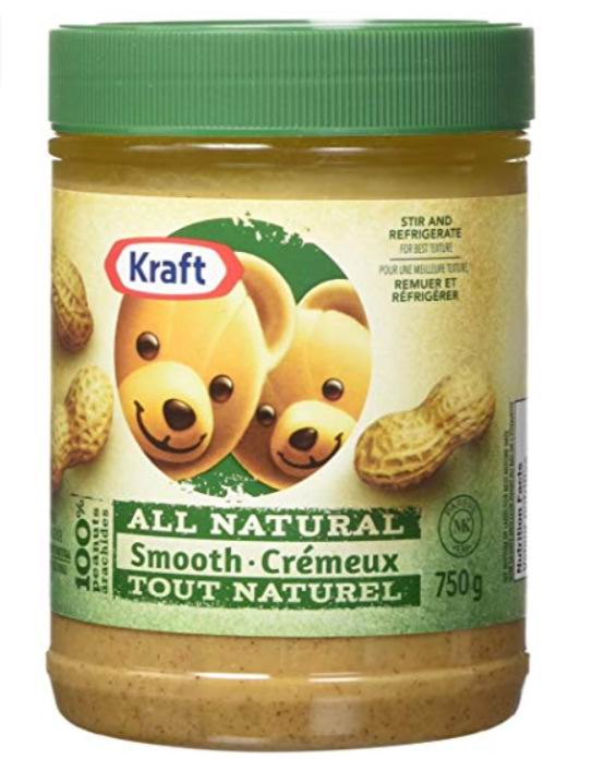  Kraft 天然花生酱 750克 3.69加元+包邮！