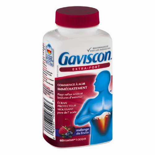  Gaviscon 水果味胃药 快速缓解胃灼热和胃酸倒流 60粒 9.42加元，原价 12.46加元