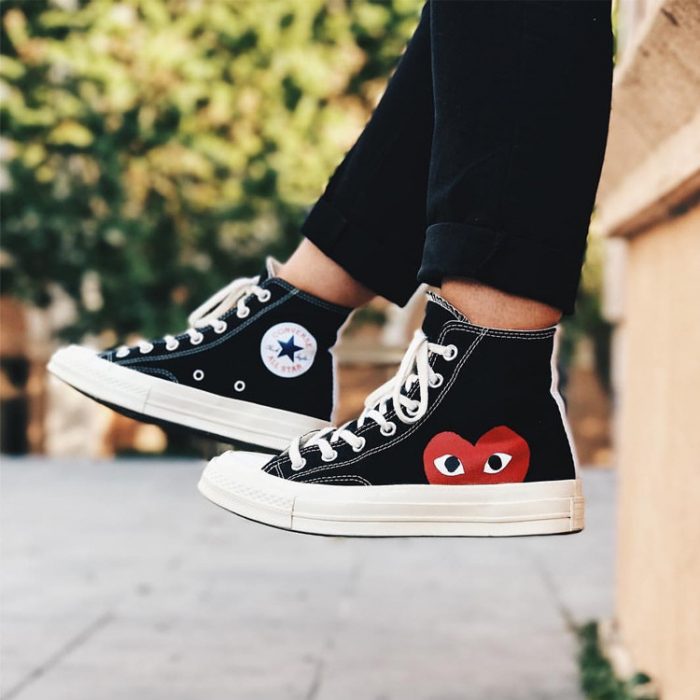 万年不打折！Comme des Garçons Play 与 Converse合作限量款 板鞋全场8.5折 170加元包邮！