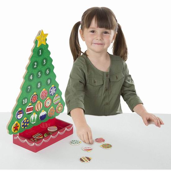  历史新低！Melissa & Doug 圣诞倒计时 木质磁性圣诞树4.4折 11.68加元清仓！