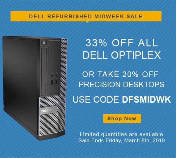  最后一天！Dell Refurbished 指定款翻新 Dell 戴尔 台式机特价销售，最高额外6.7折！