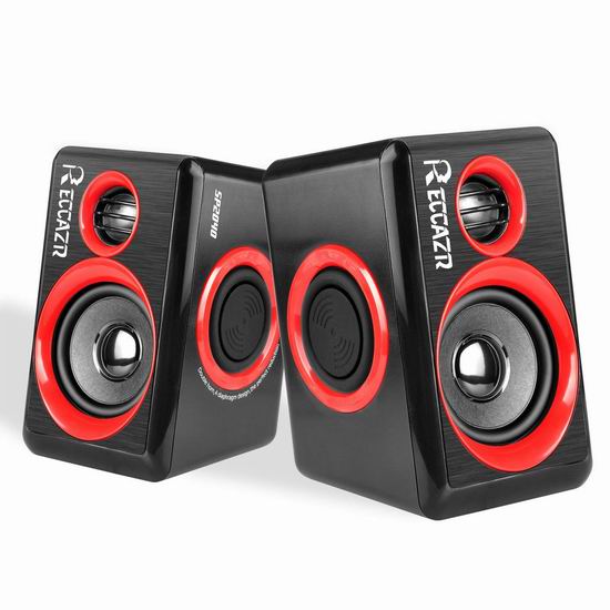  历史新低！RECCAZR SP2040 重低音 环绕立体声有线音箱 13.38加元清仓！
