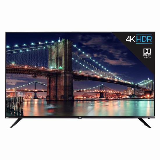  历史最低价！TCL 55R617-CA 55英寸 4K超高清智能电视5.9折 499.99加元包邮！会员专享！