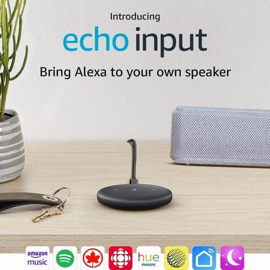  历史新低！Echo Input 智能声控助手4.4折 19.99加元包邮！2色可选！会员专享！
