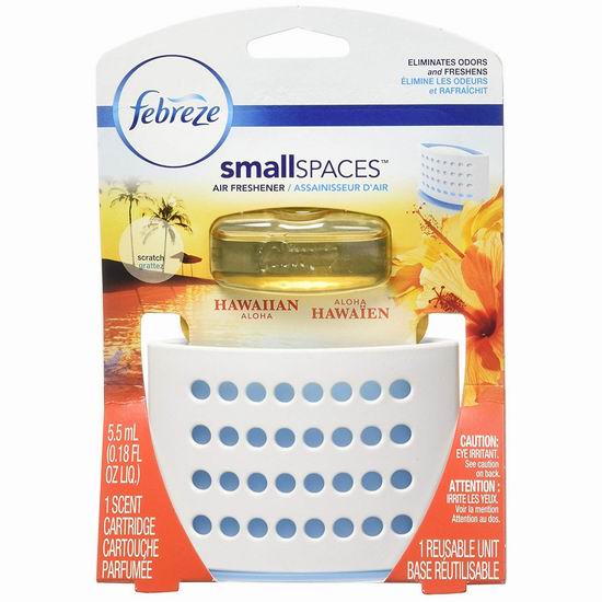  白菜价！Febreze Smallspaces Hawaiian Aloha 夏威夷清香 空气清新剂8件套1.9折 5.99加元！