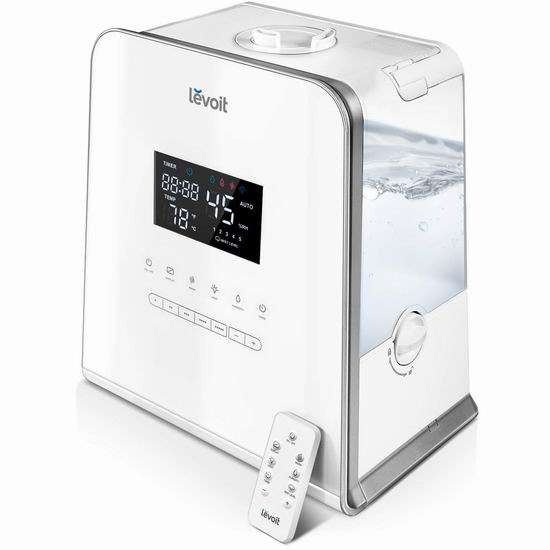  Levoit LV550HH 5.5升大容量 超声波 冷暖雾 静音加湿器 85.84加元包邮！
