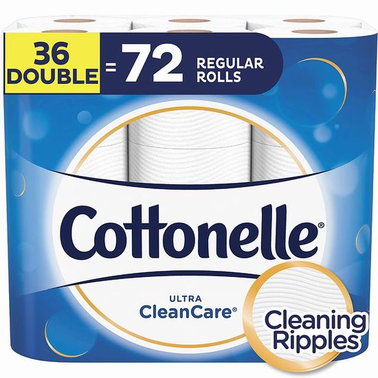  历史最低价！Cottonelle Ultra Cleancare 36卷双层超强卫生纸 11.4加元包邮！