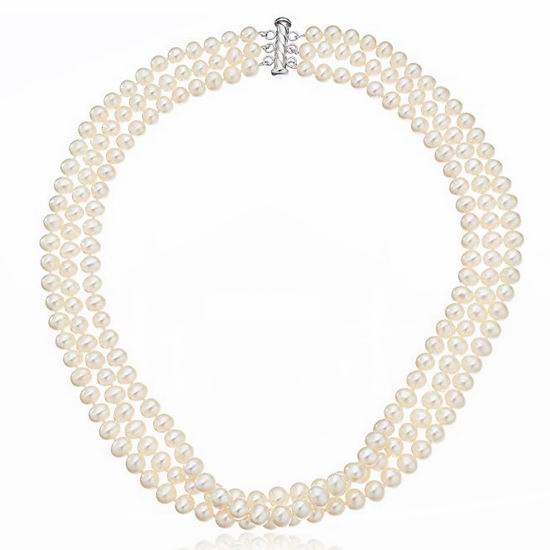  历史新低！Amazon Collection 白色淡水珍珠项链2折 55.09加元包邮！