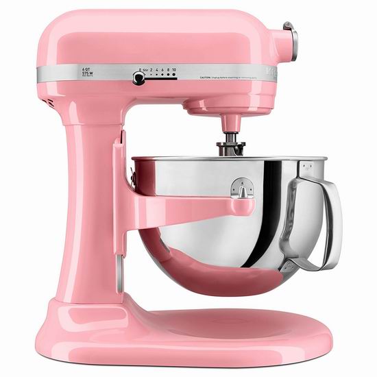  KitchenAid 专业600系列 KP26M1XGU 粉红款 6夸脱超大功率 立式多功能搅拌厨师机5.5折 399.99加元特卖并包邮！