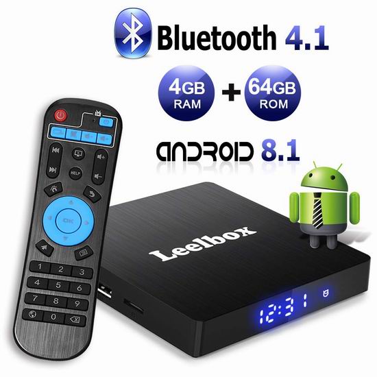  Leelbox Q4 max 4K高清流媒体播放器/网络电视机顶盒（4GB/64GB）76.49加元限量特卖并包邮！
