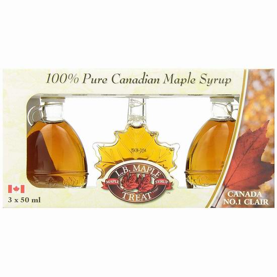  L B Maple Treat纯天然枫糖浆礼盒装16.82加元，原价 20.24加元