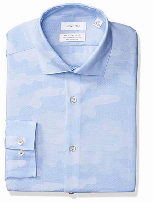  Calvin Klein男士标准修身印花衬衫 14.52加元，原价 33.75加元