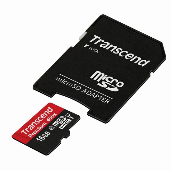  历史新低！Transcend 创见 Premium 极速 MicroSDHC Class 10 UHS-1 CF 400X 16GB储存卡  5.1加元！