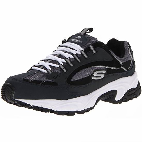  Skechers 斯凯奇 Sport Stamina Nuovo 真皮拼接 男式厚底运动鞋（8.5码） 33.64加元！