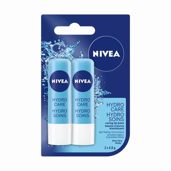 NIVEA Hydro Care 保湿唇膏2件套 2.83加元