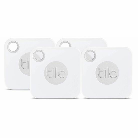  历史新低！Tile Mate 蓝牙防丢 定位追踪器4件套5折 34.99加元！可换电池！