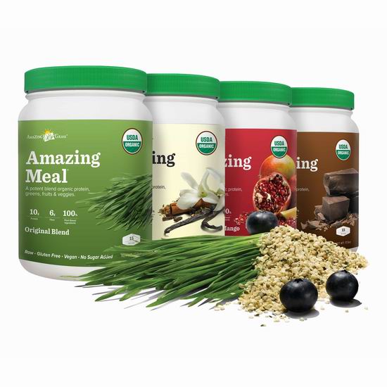  金盒头条：精选 Amazing Grass 有机Superfood、有机果蔬营养粉、有机小麦草片5.3折起！