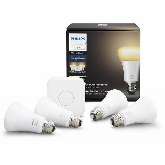  Philips 飞利浦 Hue Ambiance A19 智能焕彩家庭照明系统 119.99加元包邮！